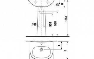 Высота раковины с тумбой от пола стандарт