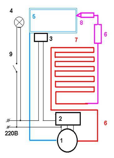 Схема подключения процессора в холодильнике