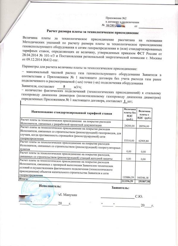 Техусловия на подключение газа порядок получения документов