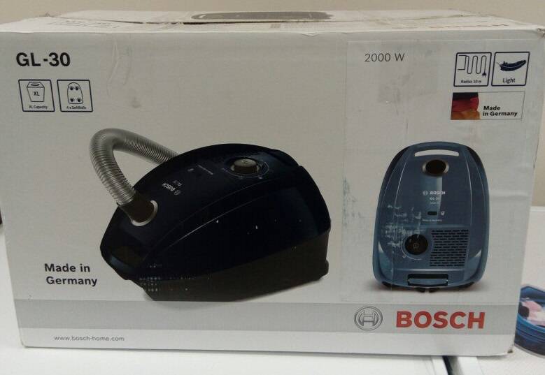 Пылесос с пылесборником bosch gl-30 bgl32003 (синий/черный) купить за 8990 руб в екатеринбурге, отзывы, видео обзоры и характеристики