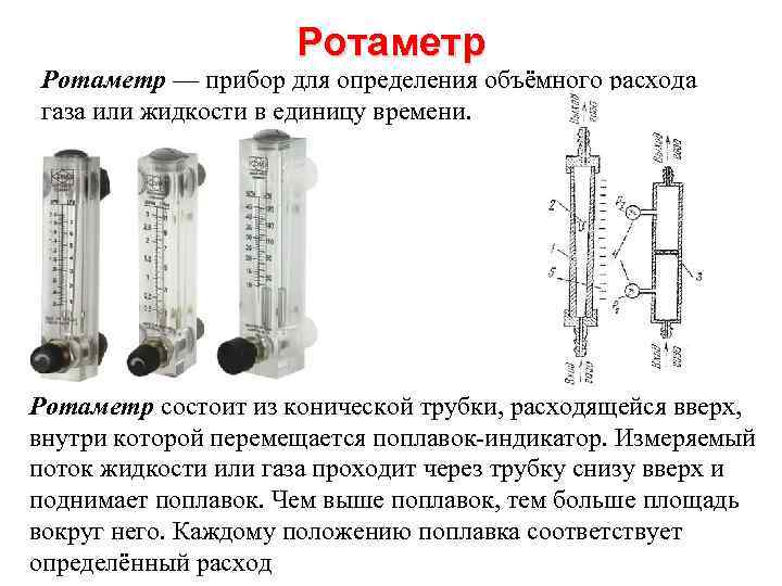 Приборы для измерения расхода