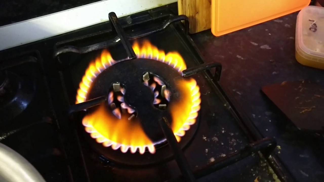 Газ горит зеленым пламенем