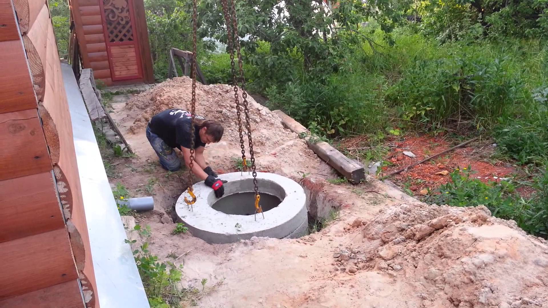 Как устроена канализация из бетонных колец: монтаж своими руками