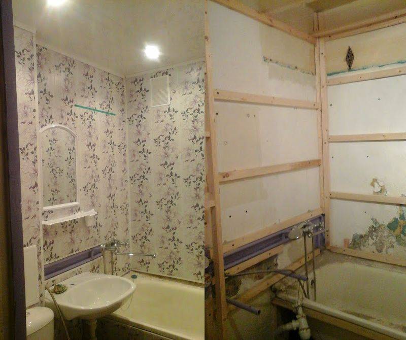 Обшить панелями ванную комнату