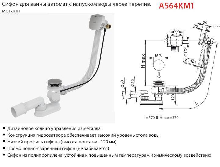 Слив-перелив системы автомат для ванны: как работает автоматический сифон, как разобрать обвязку для ванны, преимущества продукции kaiser
