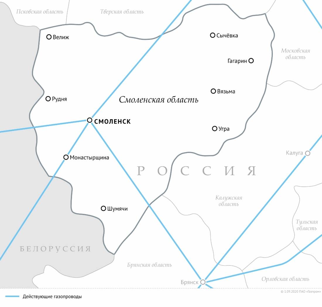 Карта газопровода спб