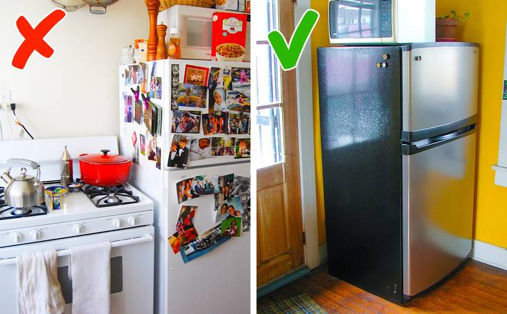 Установка холодильника рядом с газовой трубой — за и против