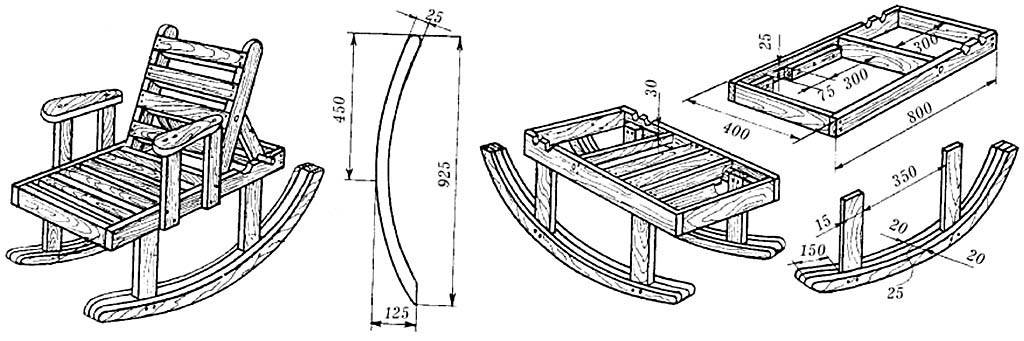 Кресло-качалка из фанеры своими руками: чертежи, используемые материалы, место установки, этапы сборки