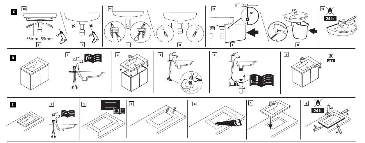 Инструкция по установке подвесной тумбы под раковину