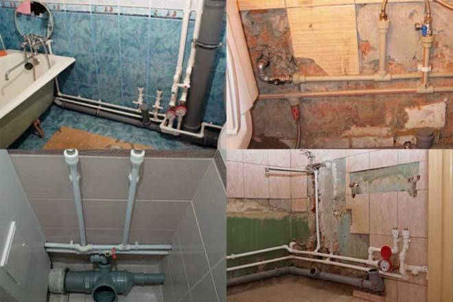 Разводка в ванной: способы укладки и особенности планировки подвода труб (115 фото)