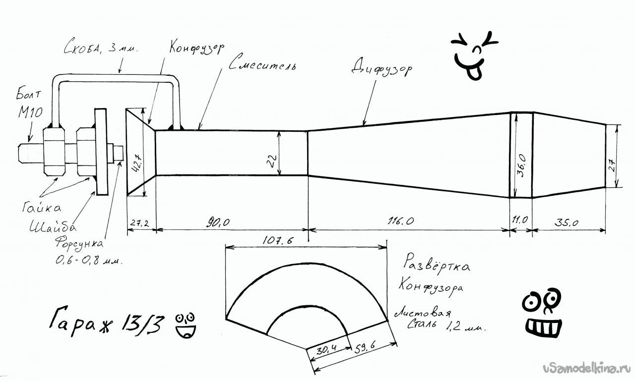 Газовый горн своими руками чертежи