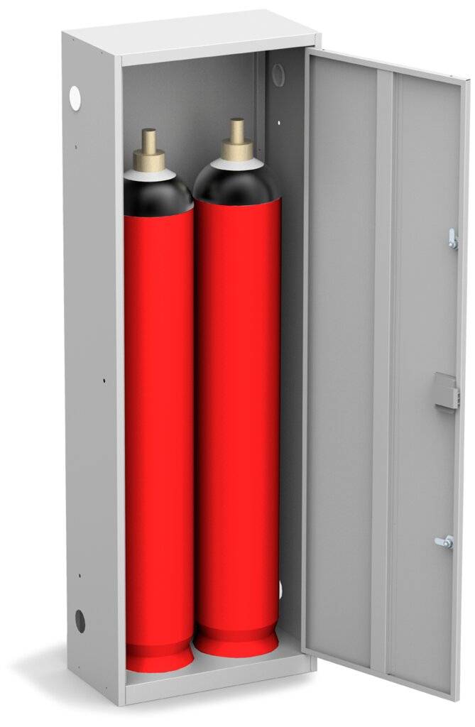 Хранение газовых баллонов в шкафах