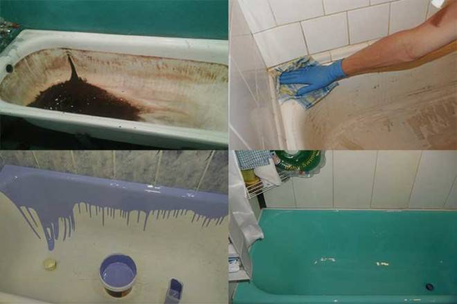 Нанесение наливного покрытия и реставрация ванны жидким акрилом