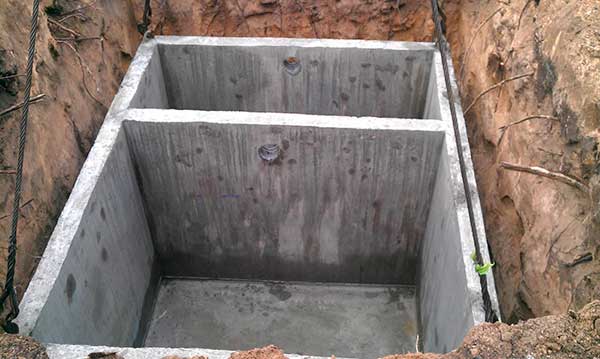 Септик из бетона своими руками: септик бетонный монолитный двухкамерный, железобетонный при высокой воде, герметизация
