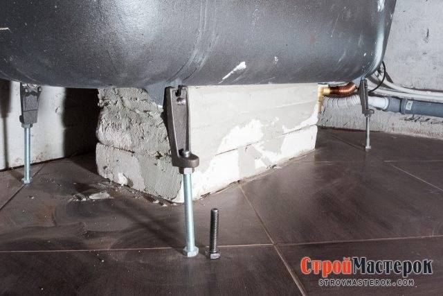Установка чугунной ванны своими руками