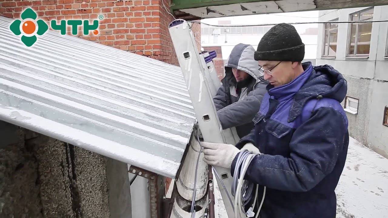 Обогрев водостока: устройство и монтаж системы