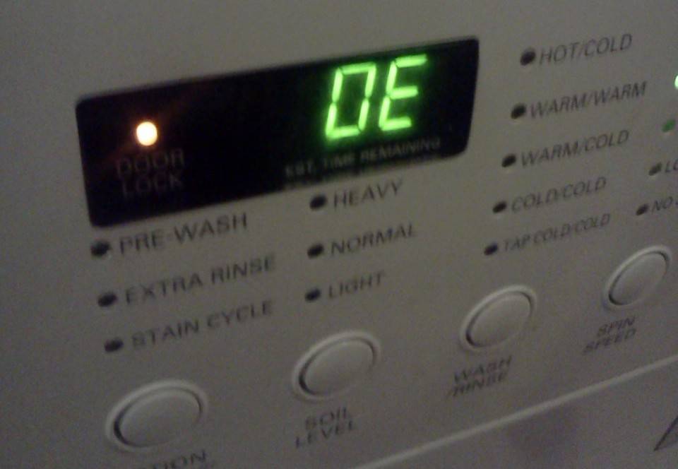 Ошибка ie в стиральной машине lg - что делать?