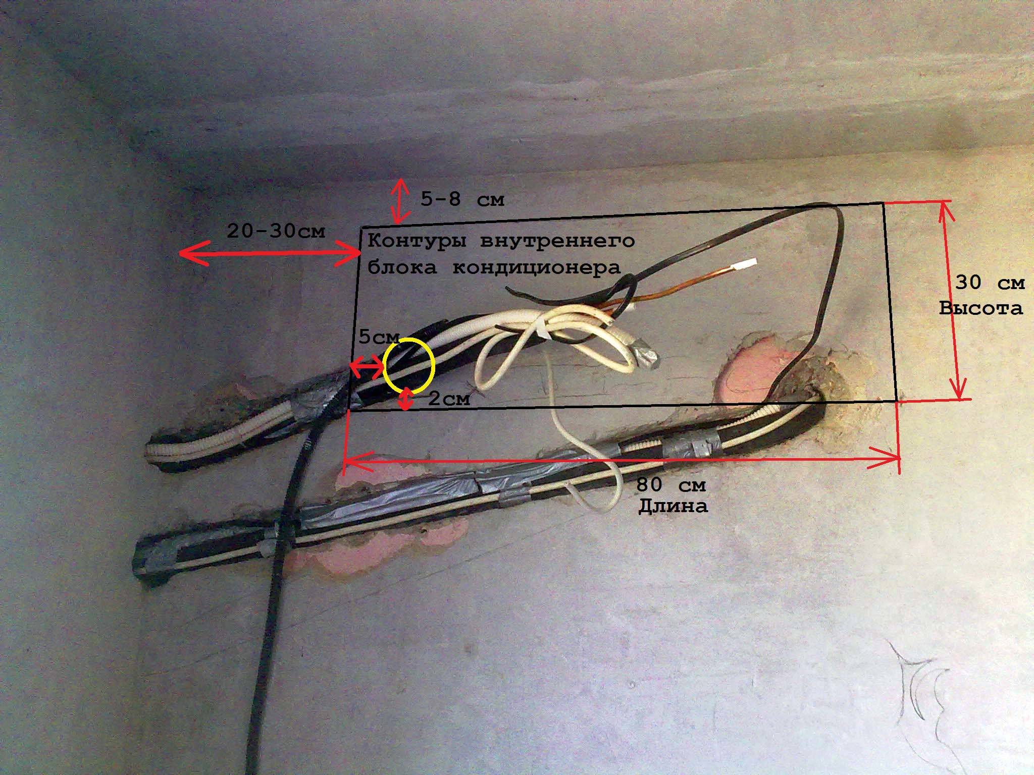 Подключение кондиционера к электросети